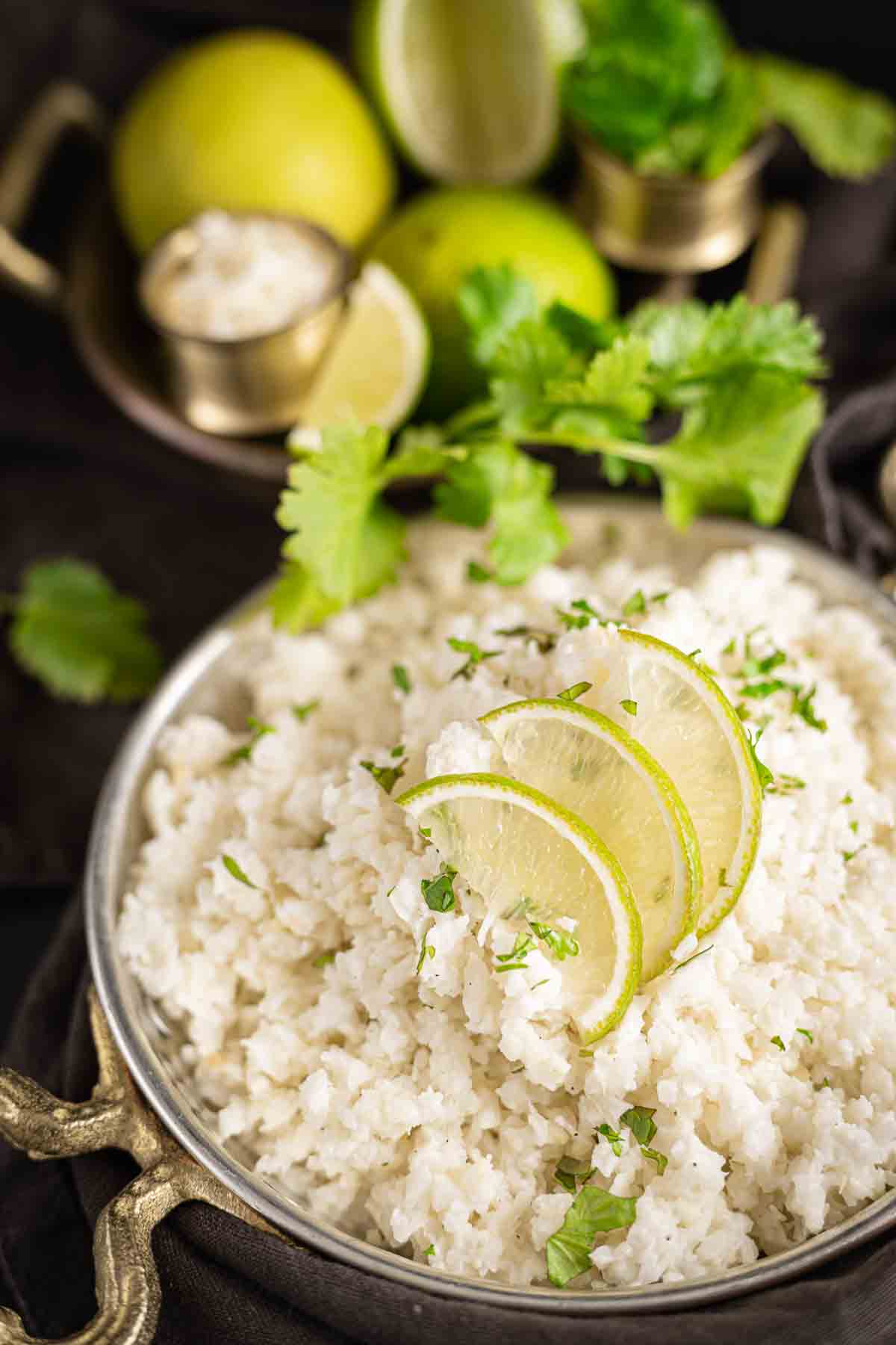 Coconut cauli in a bowl.