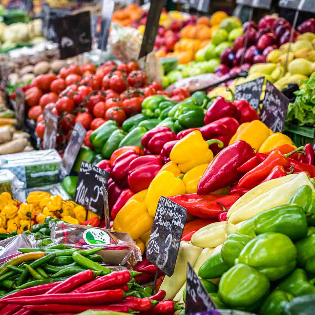 Clean Eating Food in the farmers market.