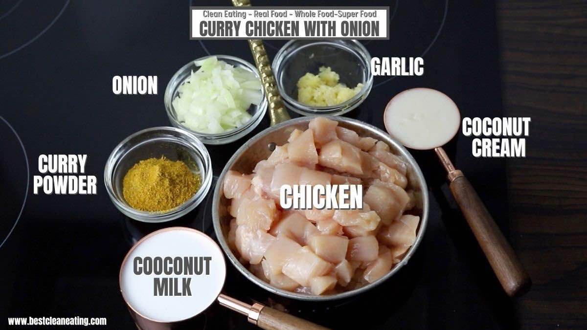 Coconut curry chicken recipe ingredients needed.