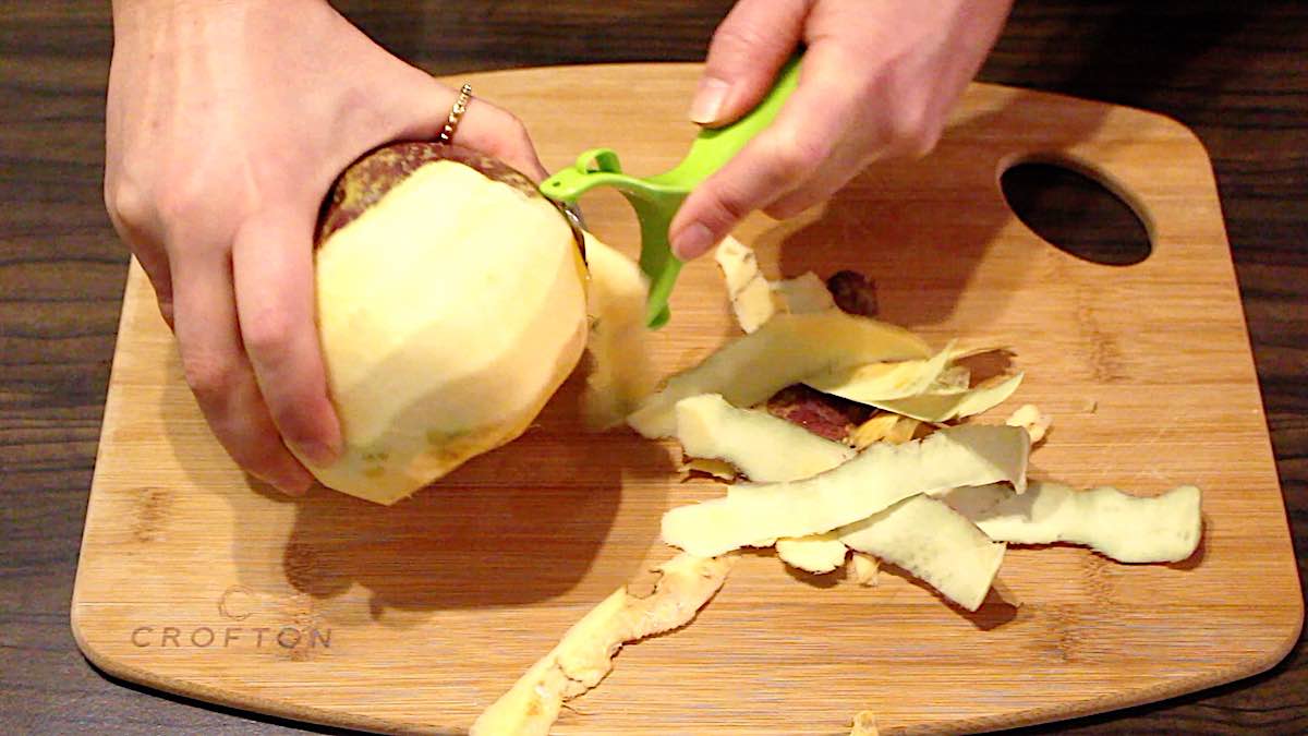 Rutabaga fries oven cleaning the veggie.