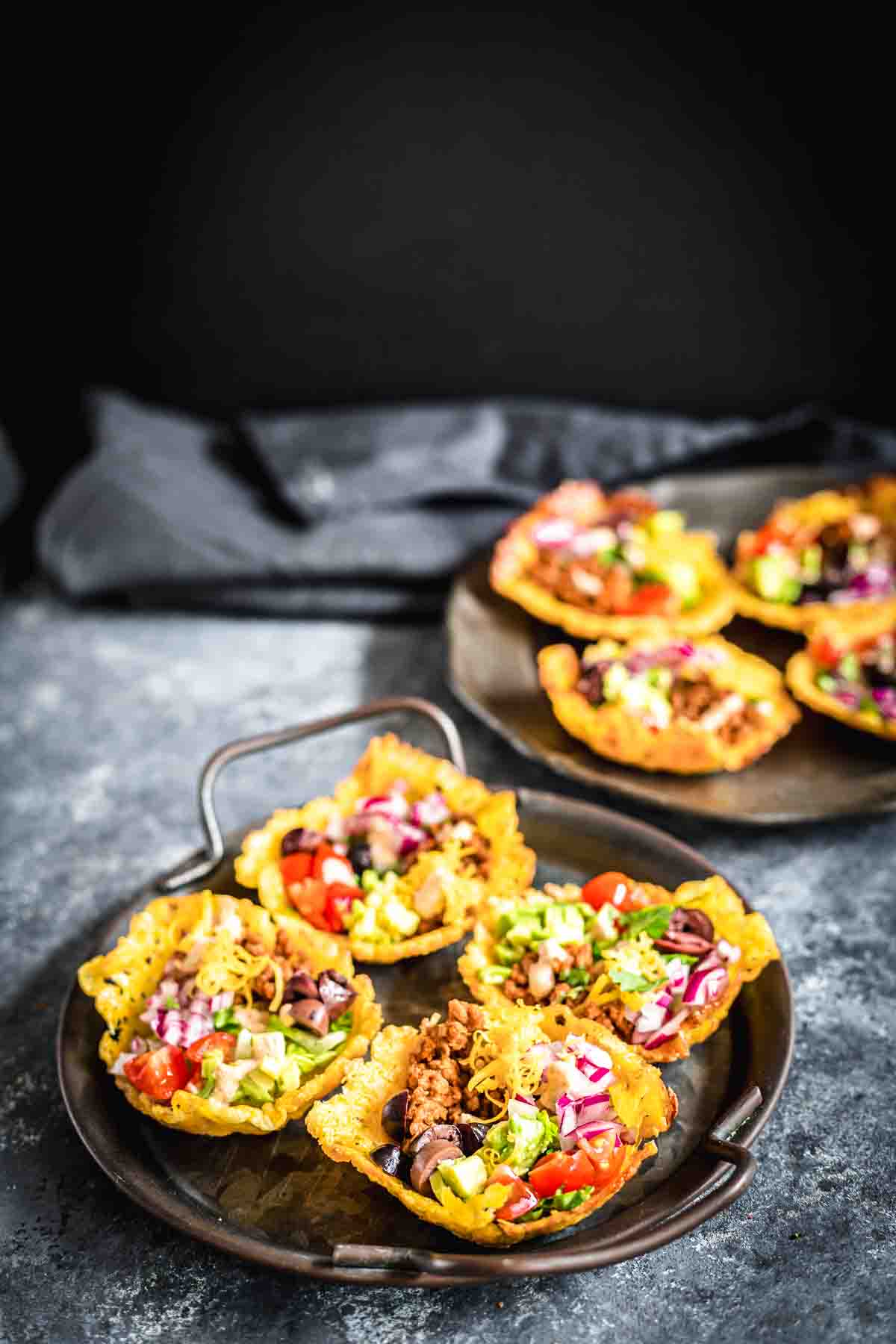 A plate of tacos in a cup.