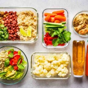 Various meal prep containers.