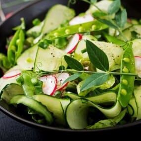 Radish and pea salad.