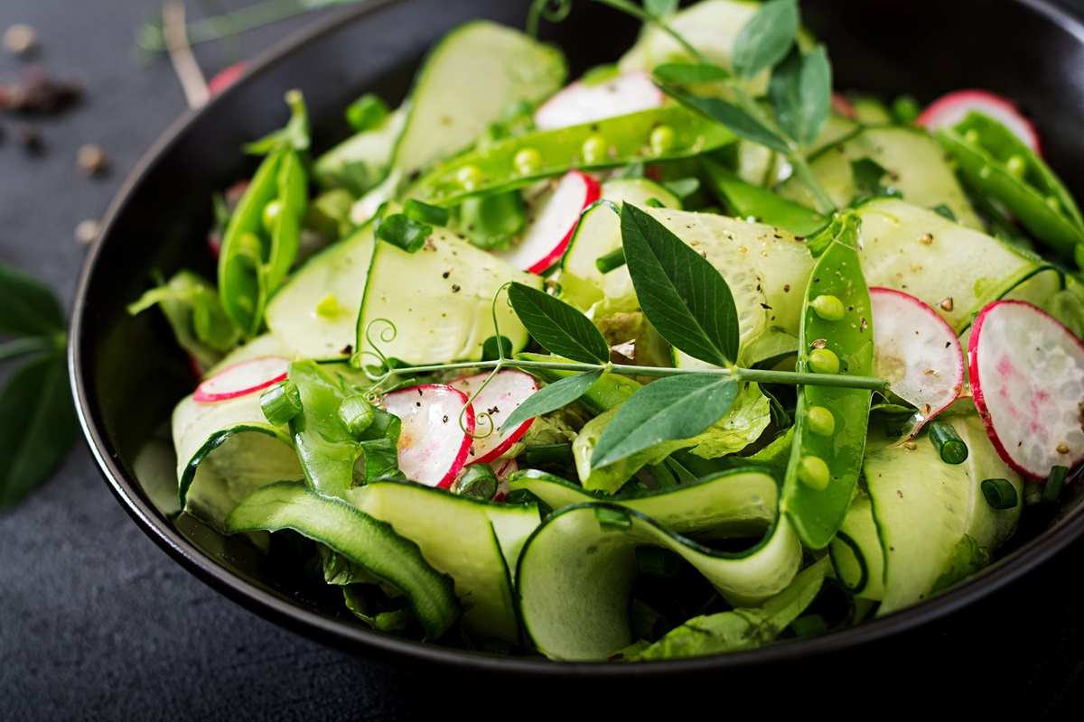 Radish and pea salad.