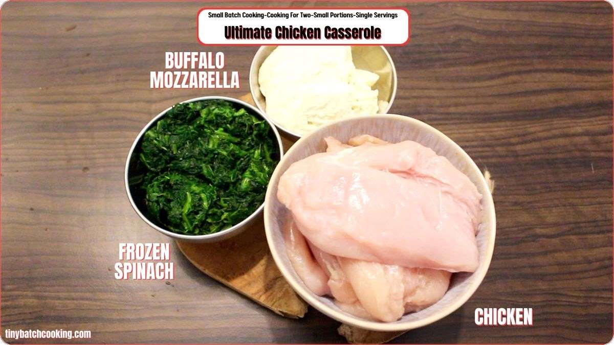 Ingredients for Ultimate Chicken Casserole.